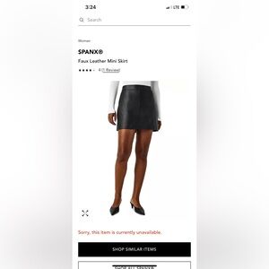 COPY - Spanx mini skirt. Full leather new with tags.